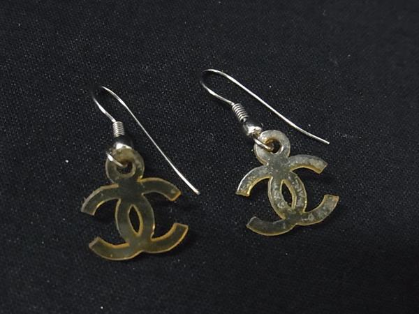 1円 CHANEL シャネル ココマーク ピアス アクセサリー レディース クリアブラウン系 BQ2640拍卖