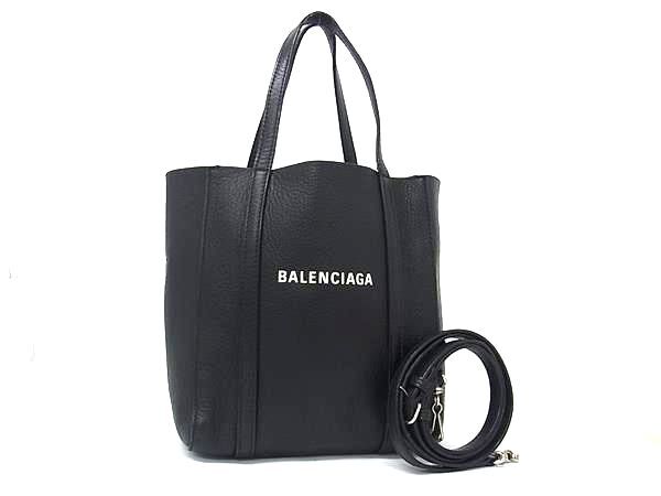1円 BALENCIAGA バレンシアガ エブリデイ レザー 2WAY ハンドバッグ トート ショルダー レディース ブラック系 FU5788拍卖