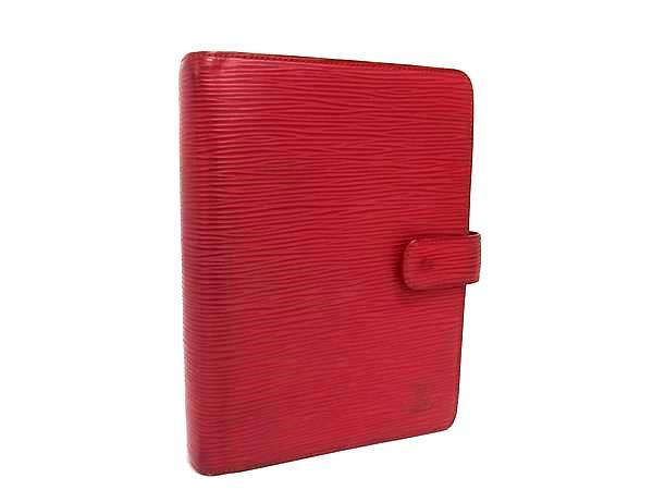 1円 LOUIS VUITTON ルイヴィトン R2004E エピ アジェンダMM 6穴式 手帳カバー スケジュール帳 レディース ルージュ レッド系 FS5823拍卖