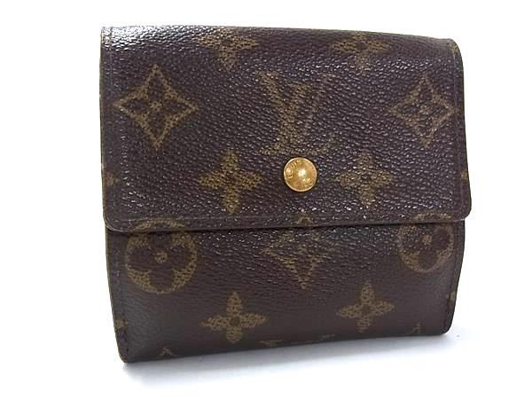 1円 LOUIS VUITTON ルイヴィトン M61652 モノグラム ポルトモネ ビエ カルトクレディ 三つ折り 財布 ウォレット ブラウン系 FN7936拍卖