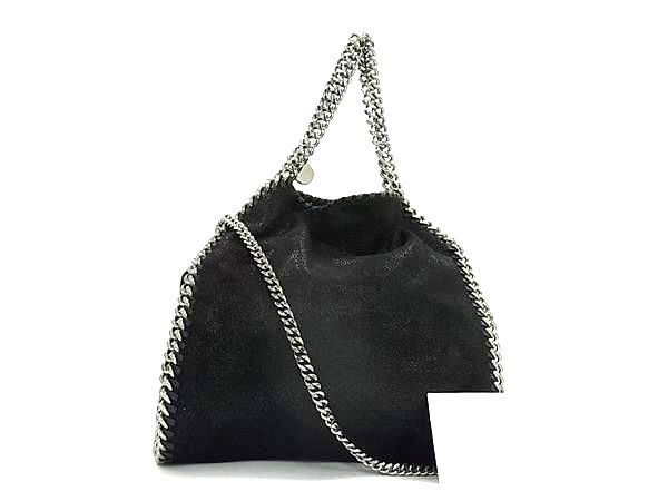 1円 ■極美品■ STELLA McCARTNEY ステラ マッカートニー ファラベラ エコレザー 2WAY クロスボディ ハンドバッグ ブラック系 FU4731拍卖