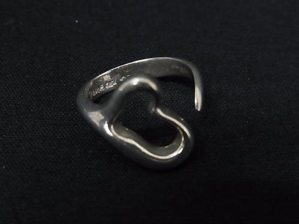 1円 TIFFANY&Co ティファニー エルサペレッティ オープンハート SV925 リング 指輪 アクセサリー 約10号 レディース シルバー系 FS4388拍卖