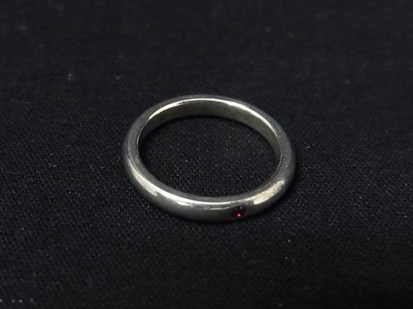 1円 TIFFANY&Co ティファニー エルサペレッティ スタッキングバンドリング SV925 ルビー 指輪 アクセサリー シルバー系 FU0462拍卖
