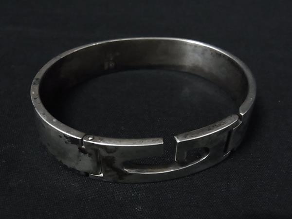 1円 GUCCI グッチ カットアウトG SV925 バングル ブレスレット アクセサリー レディース メンズ シルバー系 FU4282拍卖