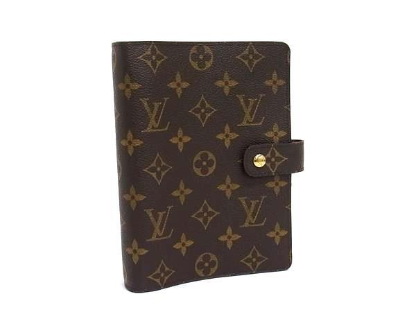 1円 ■美品■ LOUIS VUITTON ルイヴィトン R20004 モノグラム アジェンダMM 6穴式 手帳カバー ブラウン系 FS6657拍卖