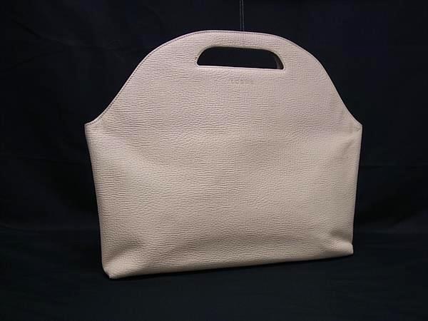 1円 ■美品■ LOEWE ロエベ レザー ハンドバッグ トートバッグ レディース メンズ アイボリー系 FS6769拍卖