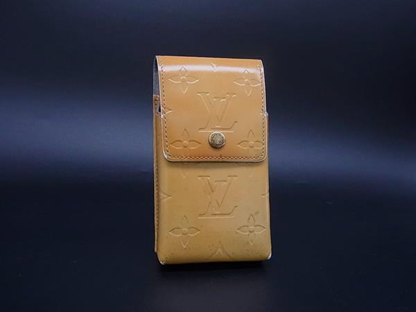 LOUIS VUITTON ルイヴィトン M91050 モノグラムヴェルニ グリーン シガレットケース 煙草ケース イエロー系 DJ4085拍卖