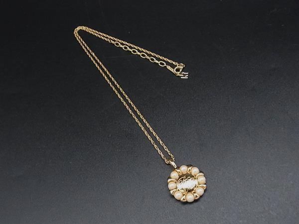 ■美品■ NINA RICCI ニナリッチ パール ネックレス ペンダント アクセサリー レディース ゴールド系 DK4612拍卖