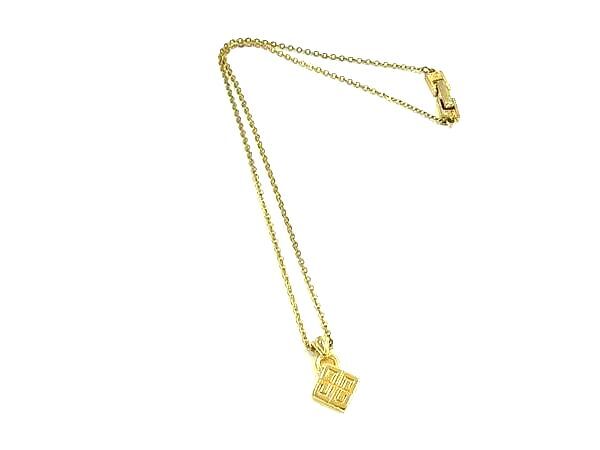 GIVENCHY ジバンシィ ヴィンテージ ロゴ ネックレス ペンダン卜 アクセサリー メンズ レディース ゴールド系 DK7768拍卖