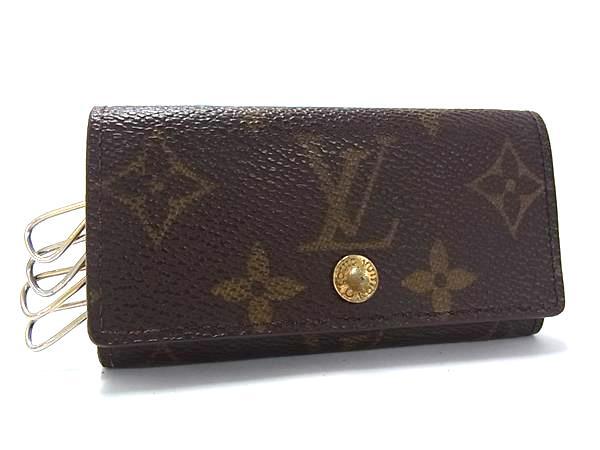 1円 ■美品■ LOUIS VUITTON ルイヴィトン M62631 モノグラム ミュルティクレ4 4連 キーケース 鍵入れ ブラウン系 FS5805拍卖