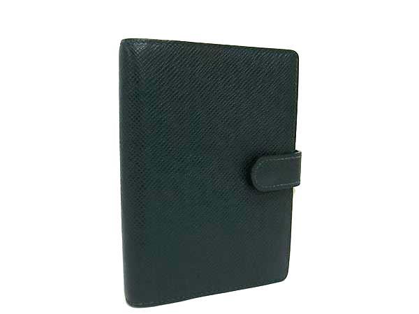 1円 ■美品■ LOUIS VUITTON ルイヴィトン R20406 タイガ アジェンダ PM 6穴式 システム手帳 手帳カバー ダークグリーン系 FS6222拍卖