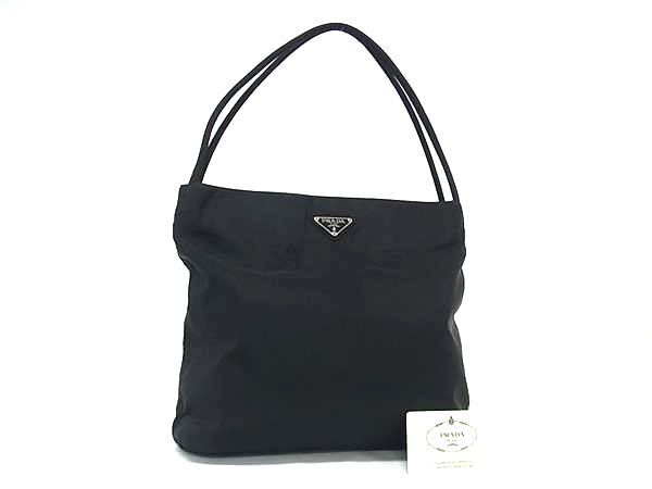 1円 ■美品■ PRADA プラダ テスートナイロン トートバッグ ハンドバッグ ショルダー 肩掛け レディース メンズ ブラック系 FU4770拍卖