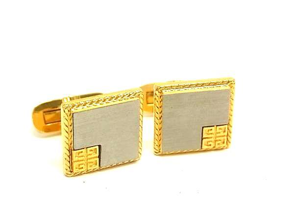 ■極美品■ GIVENCHY ジバンシィ カフスボタン カフリンクス アクセサリー 紳士 ビジネス メンズ ゴールド系 DI9071拍卖