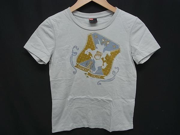 ■美品■ DIESEL ディーゼル コットン100% 半袖 トップス 表記サイズ M 洋服 ライトブルー系 DJ8244拍卖