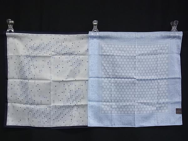 ■新品■未使用■ CELINE セリーヌ コットン スカーフ ハンカチーフ ポケットチーフ レディース メンズ 2点セット まとめ売り DK6295拍卖