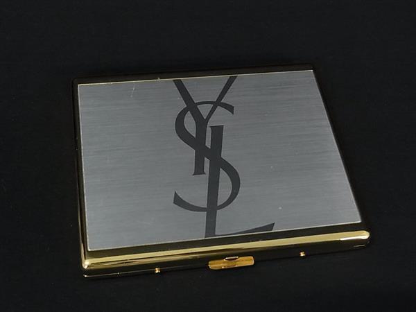 YVESSAINTLAURENT イヴサンローラン シガレットケース カード入れ 名刺入れ レディース メンズ ゴールド系×シルバー系 DK7595拍卖
