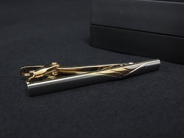 ■美品■ YVESSAINTLAURENT イヴサンローラン ヴィンテージ ネクタイピン タイクリップ ビジネス 紳士 メンズ シルバー系 DK7448拍卖