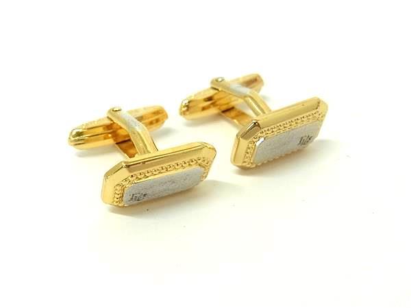 ChristianDior クリスチャンディオール ヴィンテージ カフス カフリンクス カフスボタン メンズ ゴールド系×シルバー系 DK3300拍卖