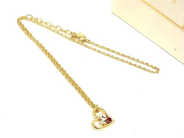 ■極美品■ NINA RICCI ニナリッチ ハート ネックレス アクセサリー レディース ゴールド系 DK7388拍卖