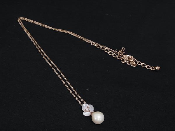 ■美品■ kate spade ケイトスペード パール シェル ネックレス アクセサリー レディース ゴールド系 DK7392拍卖