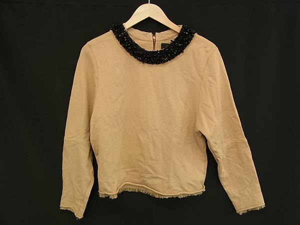 ■美品■ DIESEL ディーゼル コットン100% ビジュー 長袖 スウェット トップス 洋服 レディース ピンクベージュ系 DK3397拍卖