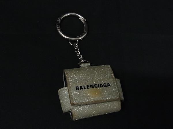 BALENCIAGA バレンシアガ 655679 グリッター AirPodsケース エアポッズケース シルバー系 DK5007拍卖