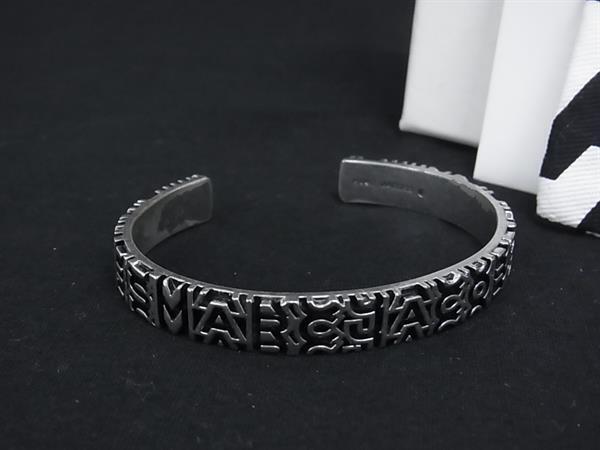 ■美品■ MARC JACOBS マークジェイコブス バングル ブレスレット アクセサリー レディース メンズ シルバー系 DK5328拍卖
