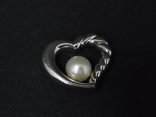 TASAKI タサキ 本真珠 アコヤ真珠 パール 約7mm SV925 トップのみ ハート ネックレストップ アクセサリー シルバー系 DK7942拍卖