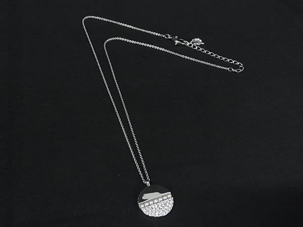 ■極美品■ SWAROVSKI スワロフスキー ラインストーン パール ネックレス ペンダン卜 アクセサリー レディース シルバー系 DK8048拍卖