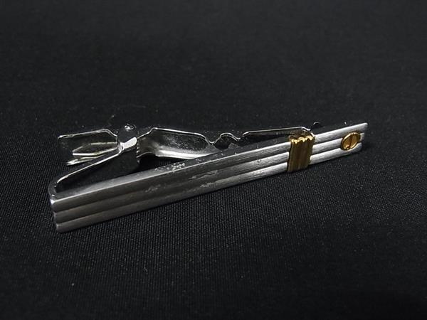 dunhill ダンヒル ネクタイピン タイクリップ アクセサリー ビジネス 紳士 メンズ シルバー系×ゴールド系 DK8054拍卖