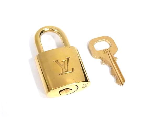 ■美品■ LOUIS VUITTON ルイヴィトン カデナ 南京錠 パドロック 313 鍵 キー ゴールド系 DK2122拍卖