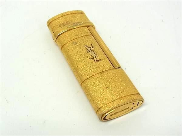 ■美品■ YVESSAINTLAURENT イヴサンローラン 高級ライター ローラーガスライター 喫煙グッズ メンズ レディース ゴールド系 DK7070拍卖