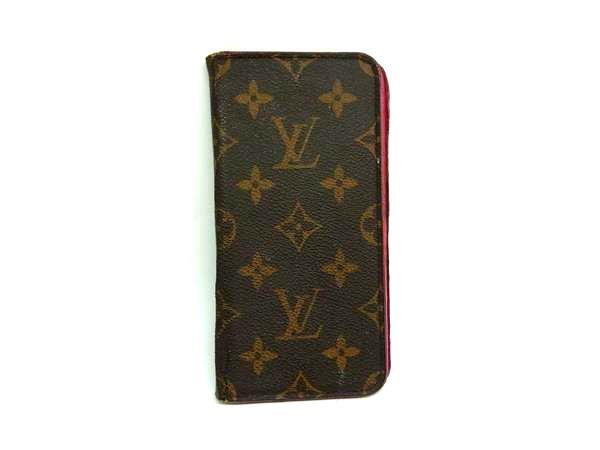 LOUIS VUITTON ルイヴィトン M63401 モノグラム フォリオ iPhone7plus/8plus 対応 アイフォンケース スマホケース ブラウン系 DJ0593拍卖