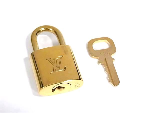 ■美品■ LOUIS VUITTON ルイヴィトン カデナ 南京錠 パドロック 326 鍵 キー ゴールド系 DK0971拍卖