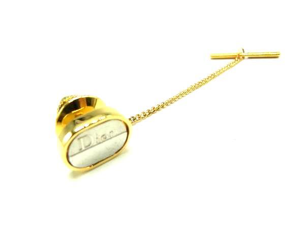 ■美品■ ChristianDior ディオール ネクタイピン タイタック アクセサリー 紳士 ビジネス メンズ ゴールド系×シルバー系 DK5255拍卖