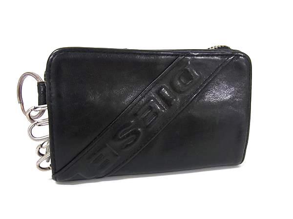 DIESEL ディーゼル レザー 4連 キーケース コインケース コインパース 小銭入れ 鍵入れ メンズ ブラック系 DK5367拍卖