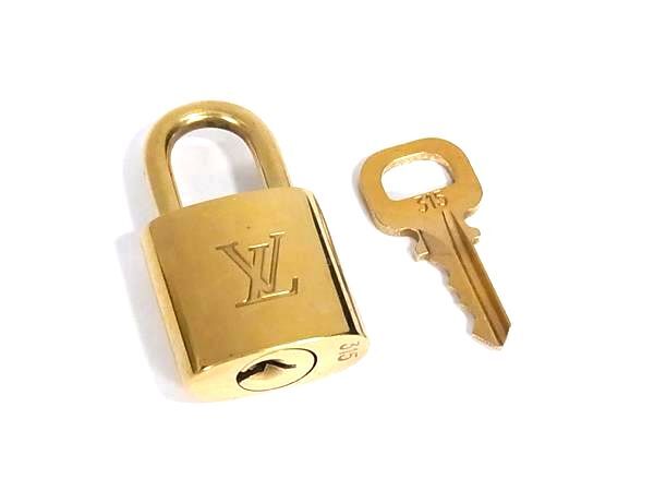 ■美品■ LOUIS VUITTON ルイヴィトン カデナ 南京錠 パドロック 315 鍵 キー ゴールド系 DK1159拍卖