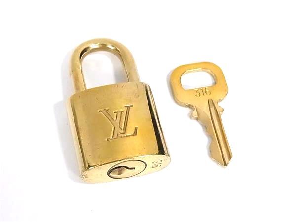 ■美品■ LOUIS VUITTON ルイヴィトン カデナ 南京錠 パドロック 316 鍵 キー ゴールド系 DK0944拍卖