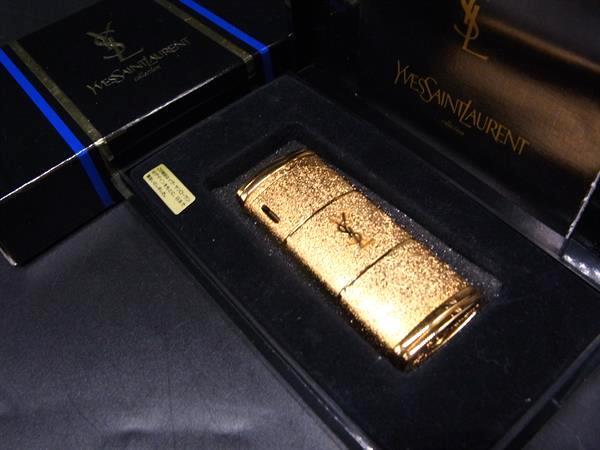 ■極美品■ YVESSAINTLAURENT イヴサンローラン 高級ガスライター 喫煙グッズ 喫煙具 ゴールド系 DJ5430拍卖