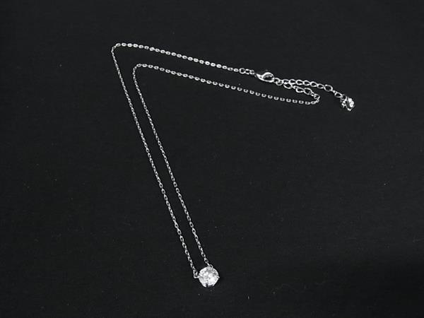 ■美品■ SWAROVSKI スワロフスキー ラインストーン ネックレス ペンダント アクセサリー レディース シルバー系 DK7912拍卖