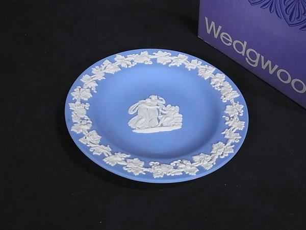 WEDGWOOD ウェッジウッド ジャスパー ミニプレート 小皿 食器 テーブルウェア ライトブルー系 DK7494拍卖