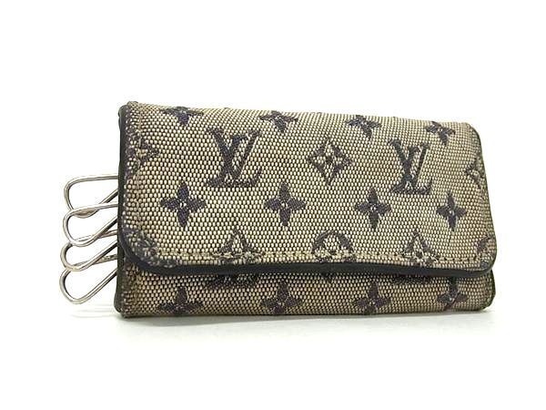 LOUIS VUITTON ルイヴィトン M92425 モノグラムミニ ミュルティクレ4 4連 キーケース 鍵入れ メンズ レディース ブルー DK6087拍卖