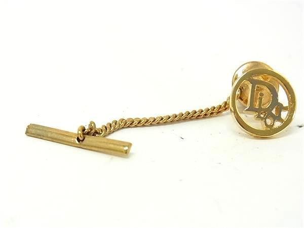 ■美品■ ChristianDior ディオール ヴィンテージ タイタック ネクタイピン アクセサリー ビジネス 紳士 メンズ ゴールド系 DK7094拍卖