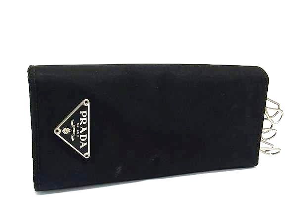 PRADA プラダ テスートナイロン 6連 キーケース 鍵入れ レディース メンズ ブラック系 DD9322拍卖