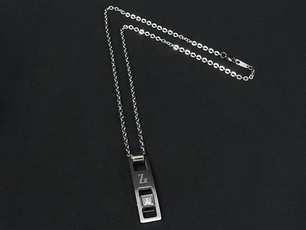 ■極美品■ Zanipolo Terzini ザニポロタルツィーニ ギミック 4面 スワロフスキー ネックレス ペンダンド シルバー系 DK4394拍卖