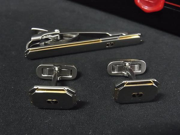 ■極美品■ VALENTINO GARAVANI ヴァレンティノ ガラヴァーニ カフスボタン カフリンクス ネクタイピン 2点セット シルバー系 DK6324拍卖