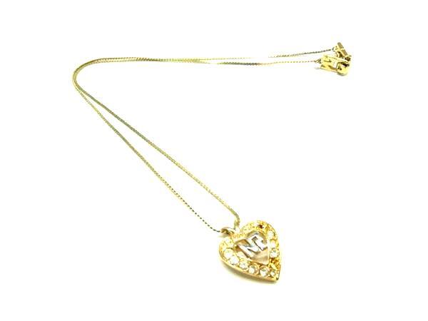 NINA RICCI ニナリッチ ハート ラインストーン ネックレス ペンダント アクセサリー レディース ゴールド系 DK4739拍卖