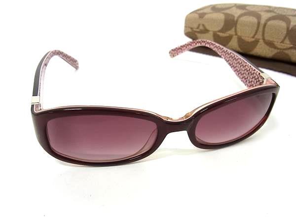 ■美品■ COACH コーチ LINDSAY(S429) サングラス 眼鏡 めがね レディース ボルドー系 DK2593拍卖