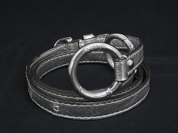 COACH コーチ レザー バッグ用 ショルダーストラップ クロスボディ 斜め掛け レディース メンズ シルバー系 DK2186拍卖