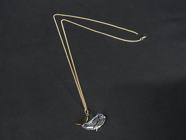 SWAROVSKI スワロフスキー クリスタル クジラモチーフ ネックレス ペンダン卜 アクセサリー レディース クリア×ゴールド系 DK4139拍卖